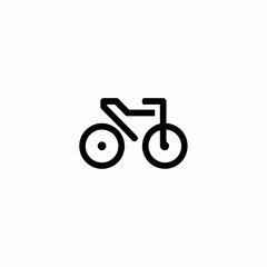 Minimalist linear drawing of a bicycle facing to the right