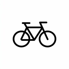 Obraz premium Simple line drawing of a bicycle, side view, on a plain white background