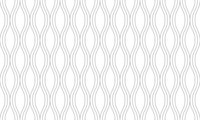 Fototapeta premium Grey triple line with ogee shape seamless pattern. Vector Repeating Texture.