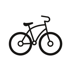 Fototapeta premium Simple black bicycle icon illustration