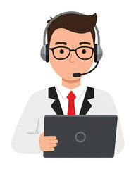 親切な笑顔 丁寧な対応 ウェブサポート男性