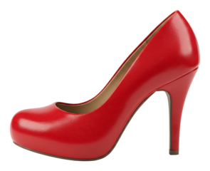 鮮やか赤 ハイヒール 光沢感 エレガントなシルエット