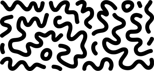 Black and white abstract organic pattern design