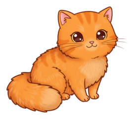 愛らしいオレンジ猫 柔らかな光で輝く毛並み