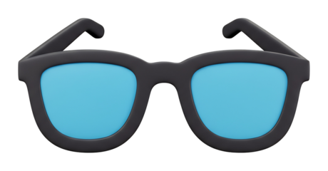 涼やか青色のサングラス シンプルデザイン クールな印象
