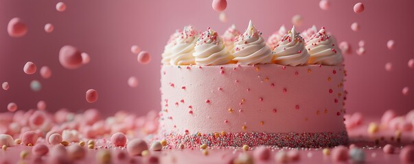 Cake mockup dessert bakery sweet food pastry celebration birthday wedding delicious treat AI generated art