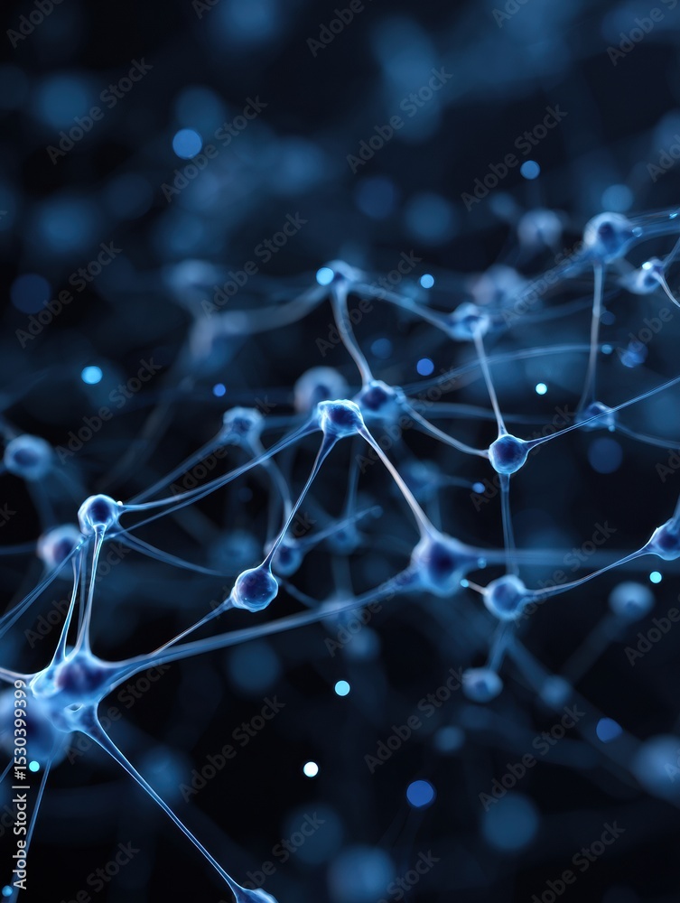 Aufkleber Neural Network Infographic Featuring 3d Nodes and Connections That Represent Concepts in Artificial Intelligence and Data Processing