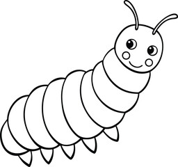 caterpillar line art vector art and illustration