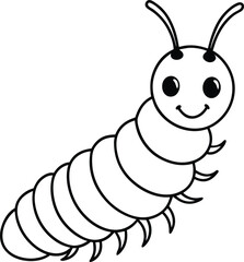 caterpillar line art vector art and illustration