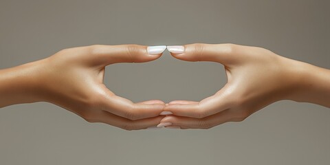 Caring hands showing awareness mockup support community social cause charity activism togetherness AI generated art