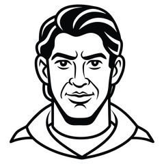 Elegant Line Drawing of Facial Expressions for Psychology Themes