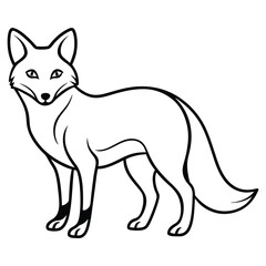 Contemporary Minimal Fox Drawing in Vector Format