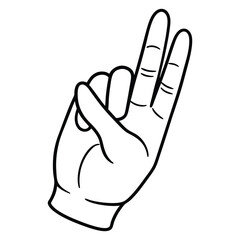 Stylized Line Drawing of Hands Making Gestures