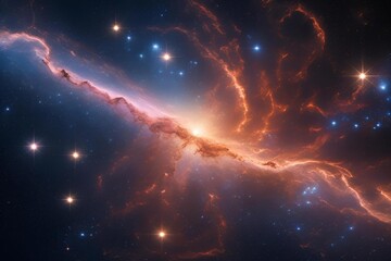 Astrophysics background, stars, cosmic energy waves