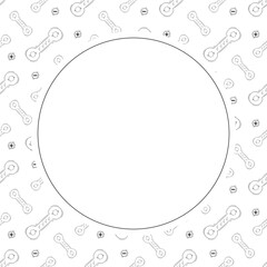 construction frame. doodle construction tool circle frame. hand drawn construction frame background. construction tool background