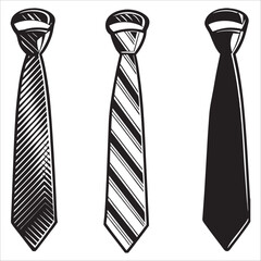 Classic Necktie Designs Elegant Stripes and Solid