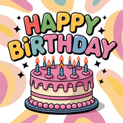 birthday cake with candles