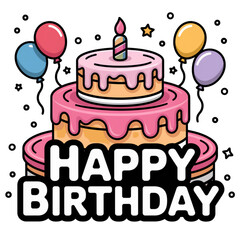 birthday cake with candles