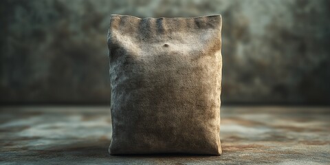 Cement bag mockup building material industrial packaging heavy duty bagged concrete construction AI generated art