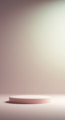 Pastel light on minimal round podium 미니멀한 원형 받침대 위의 파스텔 햇살
