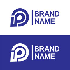 Letter p water drop logo design, Initial Letter P with Droplet water logo design concept