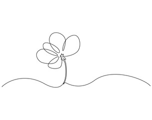 Butterfly continuous line art. Butterfly one line drawing. Flying animal concept vector illustration