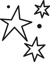 Obraz premium Stars Doodle Decoration