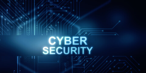 2d illustration abstract Cyber security
