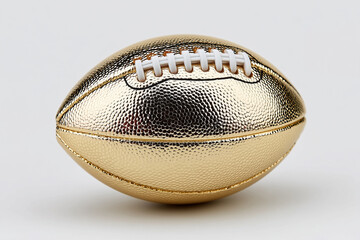 Gold football on white background - obrazy, fototapety, plakaty
