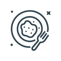 Breakfast bliss Fried egg delight. Icon symbol illustration