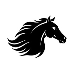Fototapeta premium black horse vector illustration