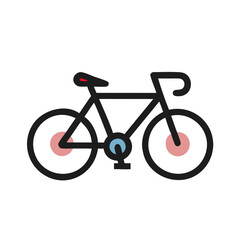 Obraz premium Abstract bicycle design minimalist cycling icon graphic
