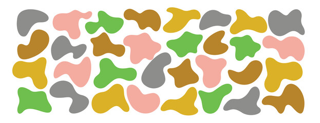  Hand drawn abstract shapes collection	
