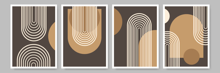 Abstract Geometric Artwork with Pastel Patterns