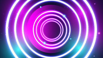 Neon Lines in Bold Blue and Pink Glow Background Art