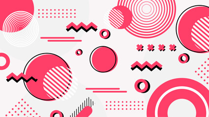 Dynamic Abstract Geometric Background With Pink Elements