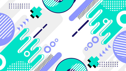 Colorful Abstract Geometric Background With Dynamic Shapes and Lines Design