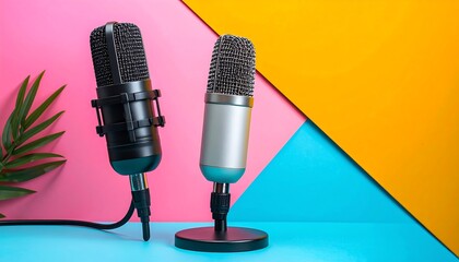 Colorful Podcast Visual, Modern and Elegant Photography
