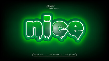 Nice Bold 3D Text Effect Typography Design with Green Background