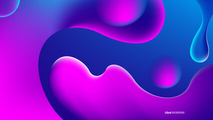 Vibrant Liquid Abstract Shapes on a Gradient Background © semarjowodesign