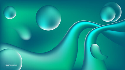 Vibrant Liquid Abstract Shapes on a Gradient Background