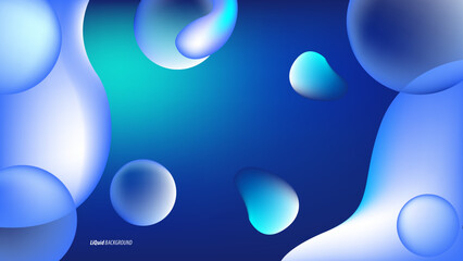 Vibrant Liquid Abstract Shapes on a Gradient Background