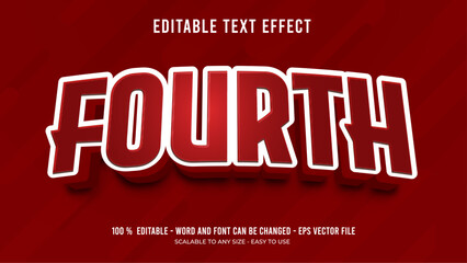 Obraz premium fourth editable text effect