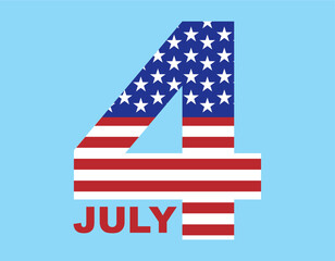 4 july usa independence day vector element design