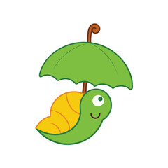 Fototapeta premium funny turtle with umbrella
