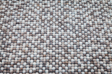 Natural Wool Felt Ball Rug in Neutral Tones – Handmade in Nepal