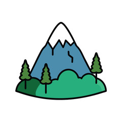 vector illustration of a mountain landscape
