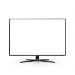 Naklejka premium Isolated flat screen television monitor on white background view