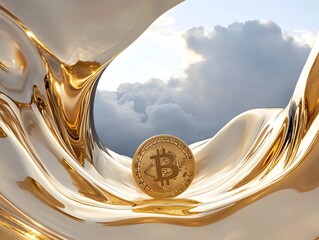 Bitcoin, Bitcoin Coin, Cryptocurrency, Coin Rising, Coin Falling, Generative AI	
