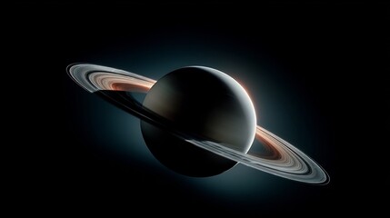 A ringed planet against a dark backdrop.